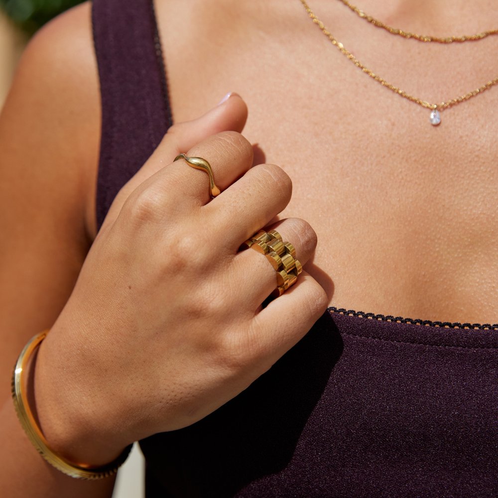 Wave Gold Ring