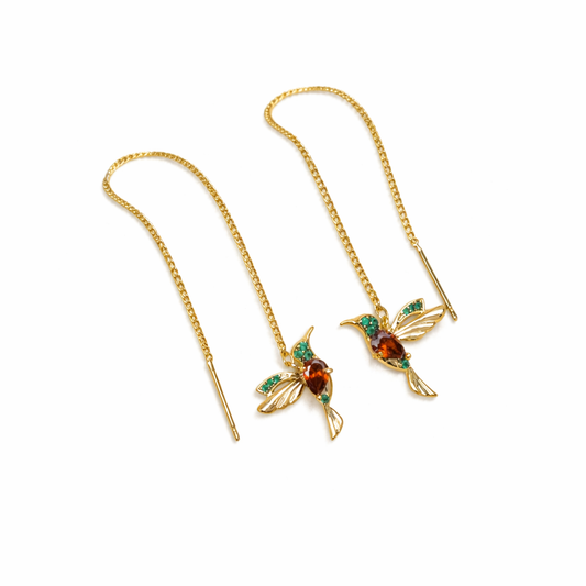 Crystal Hummingbird Earring