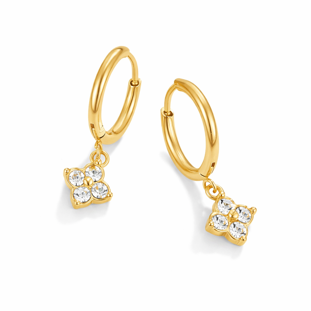 Crystal Clover Earrings