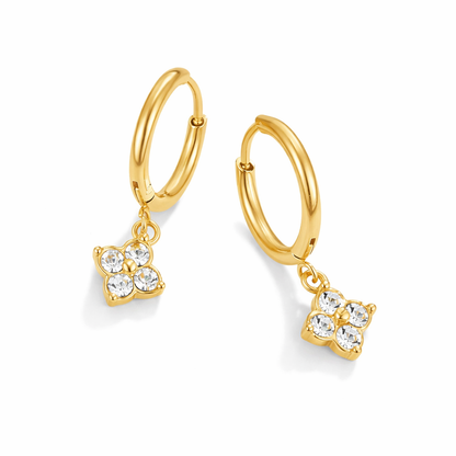 Crystal Clover Earrings