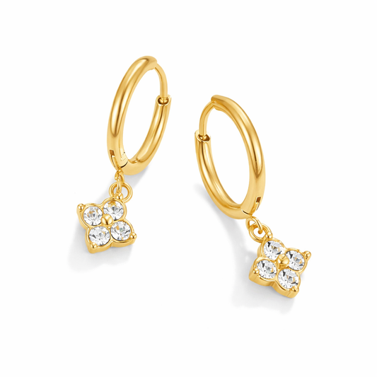 Crystal Clover Earrings