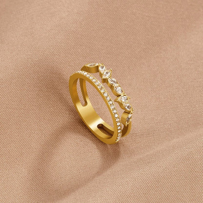 Mia Gold Crystal Ring