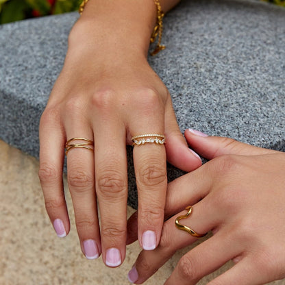 Mia Gold Crystal Ring
