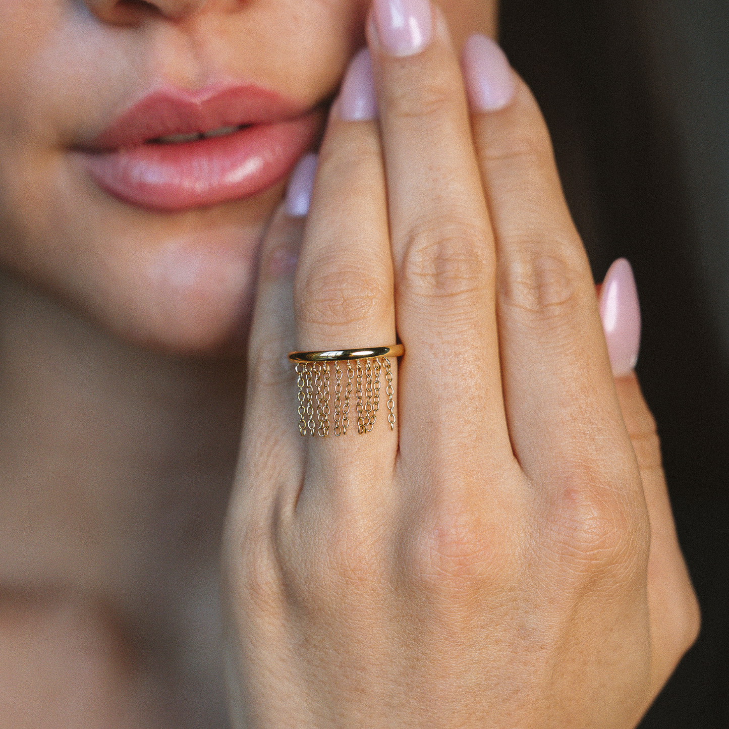 Gold Plated Fringe Ring