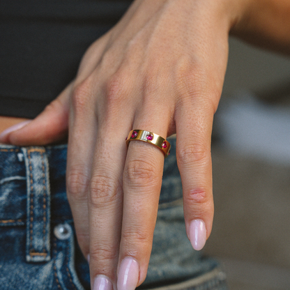 Gold Plated Crush Ring