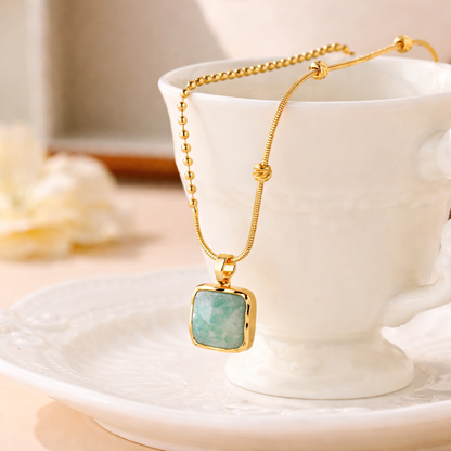 Lucia Green Pendant Necklace
