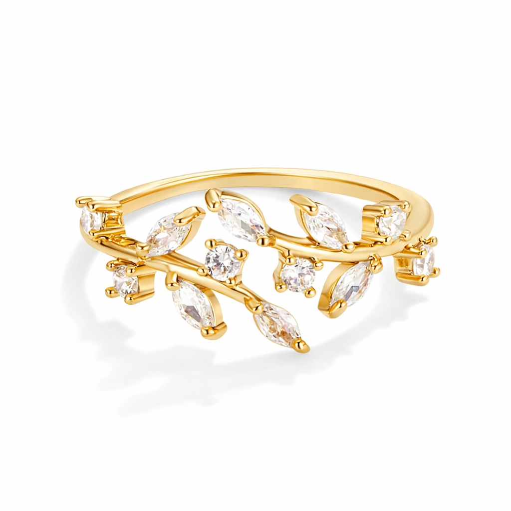 Alix Green Zirconia Gold Ring