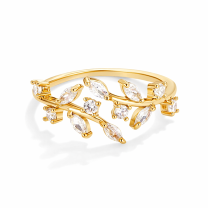 Alix Green Zirconia Gold Ring