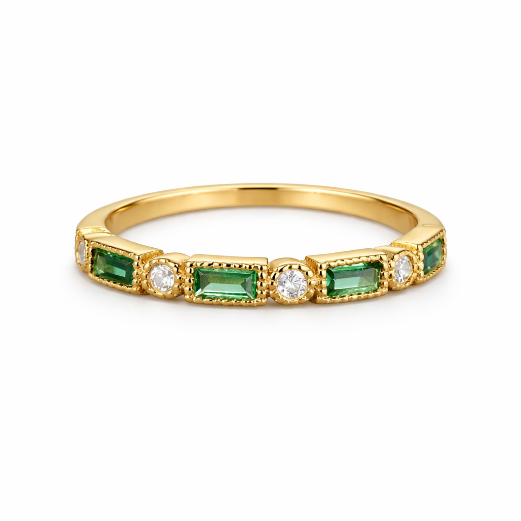 Alex Green Zirconia Gold Ring