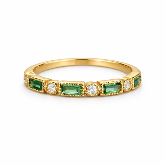 Alex Green Zirconia Gold Ring