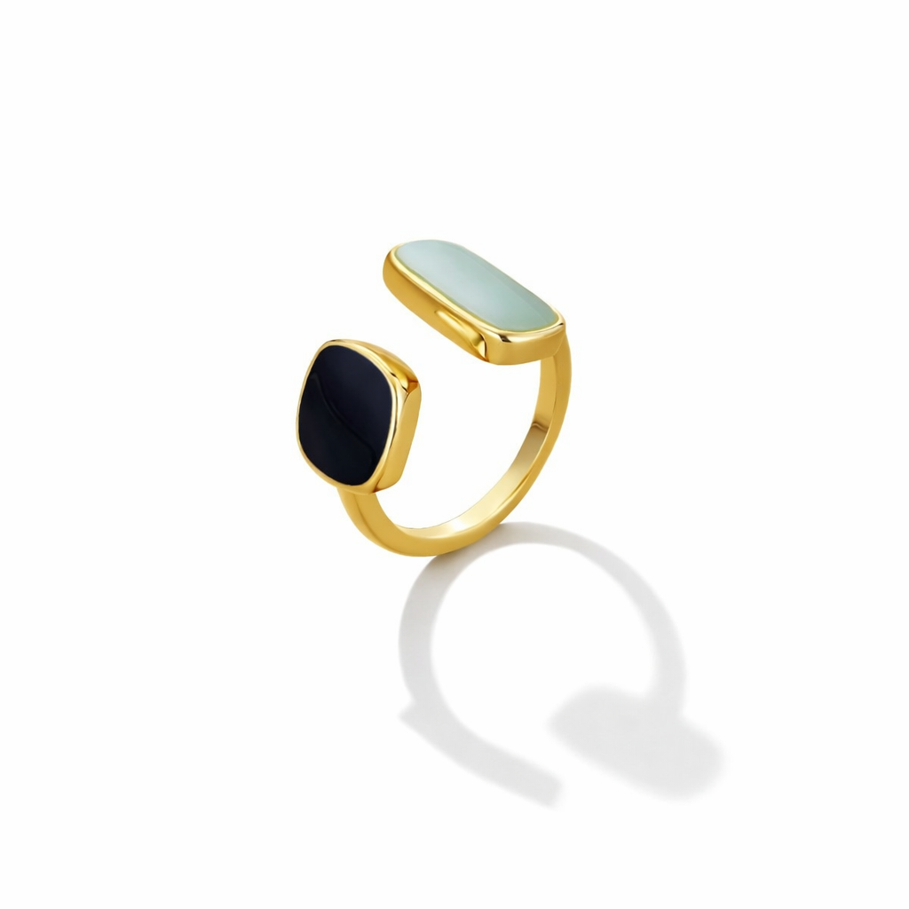 Aquamarine stone wrap-ring