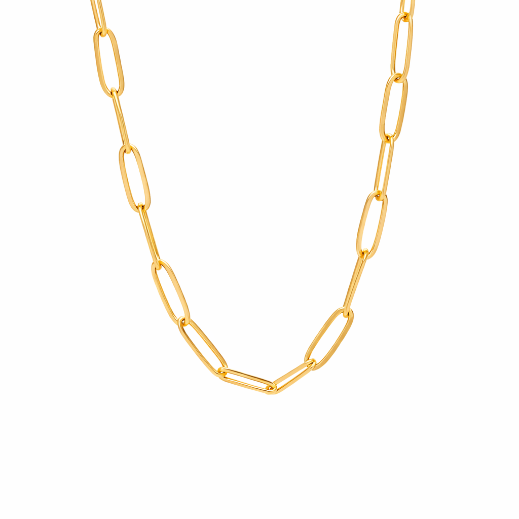 Gold Paperclip Necklace