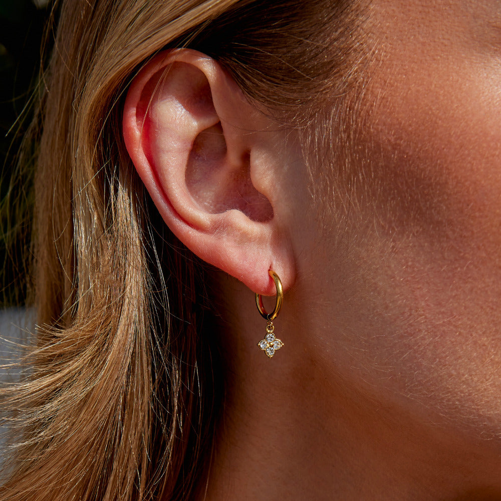 Crystal Clover Earrings