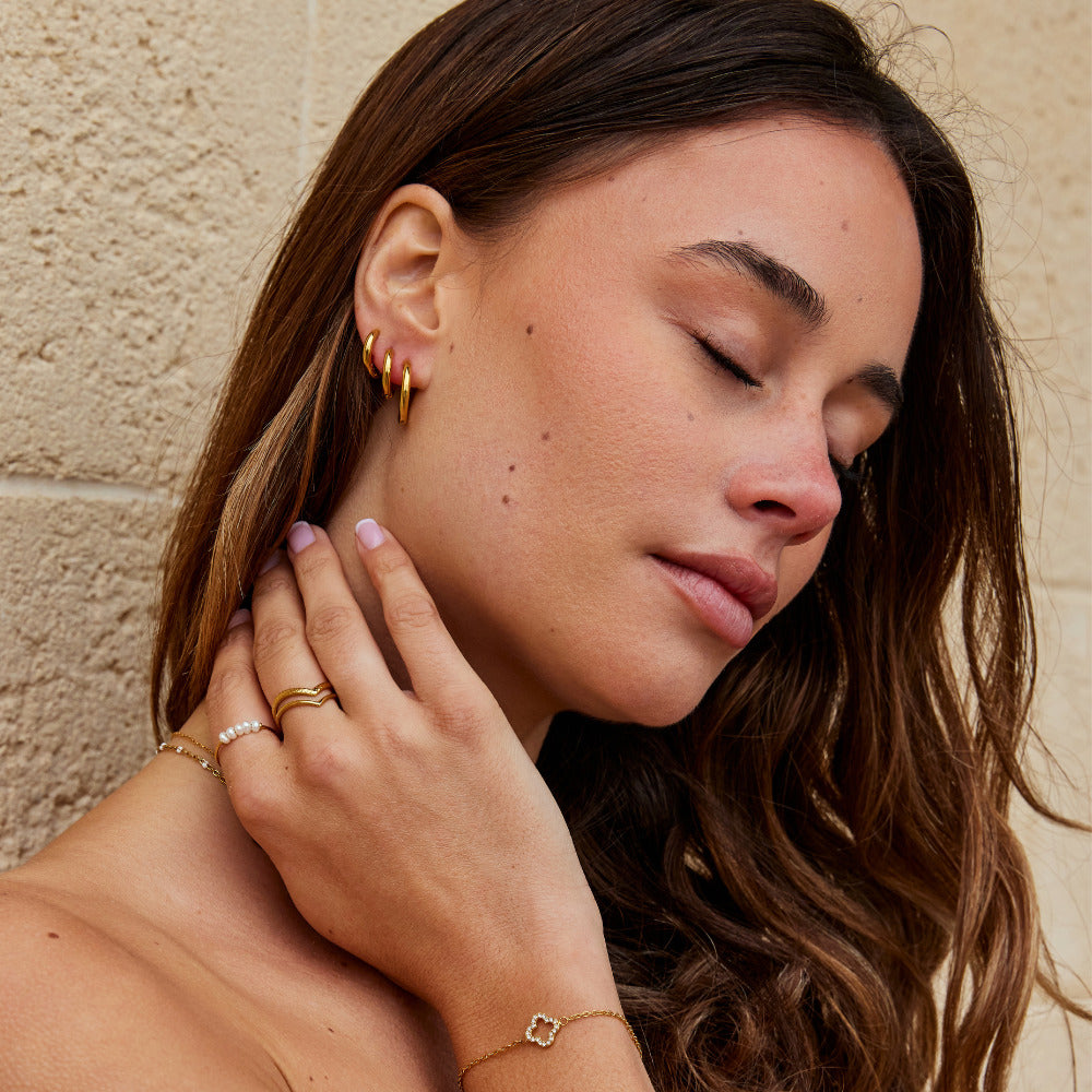 Gold Trio Mini Hoops Set