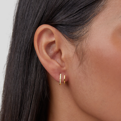 18K Gold Crystal Claw Earrings