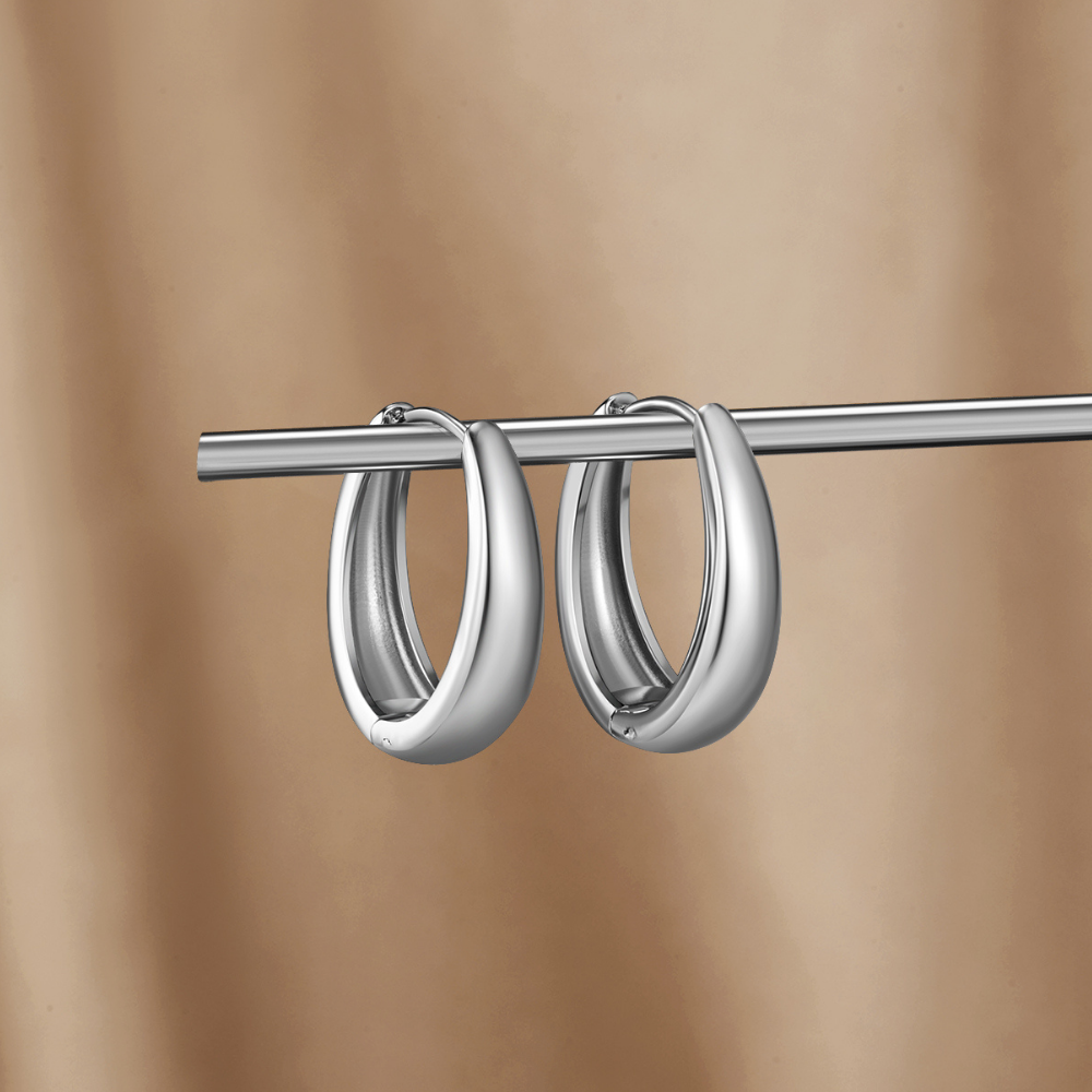 Valentina Silver Hoops
