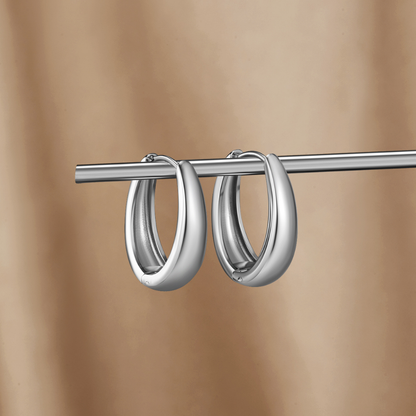 Valentina Silver Hoops