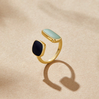 Aquamarine stone wrap-ring