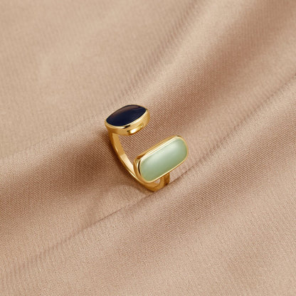 Aquamarine stone wrap-ring