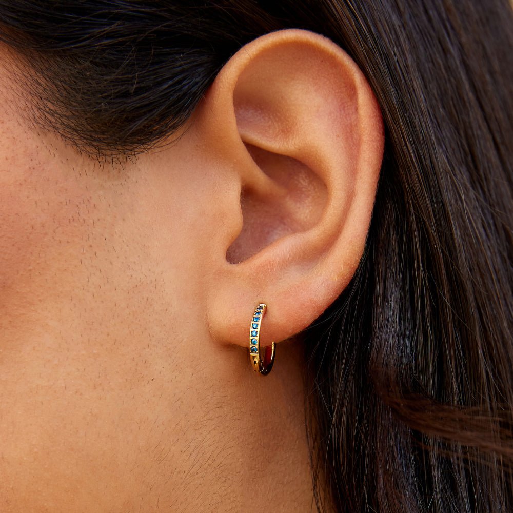 Blue Eternity Hoops