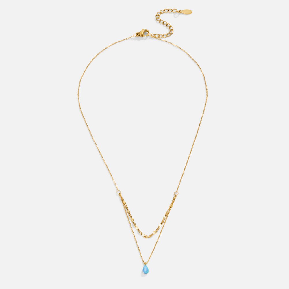 Blue Opal Layered Necklace