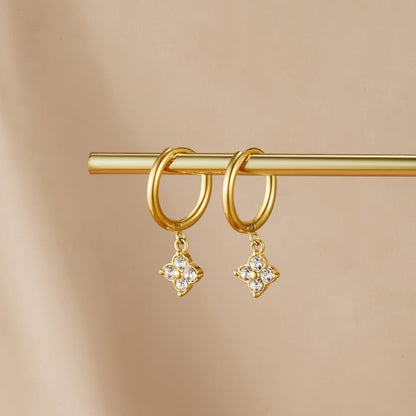 Crystal Clover Earrings