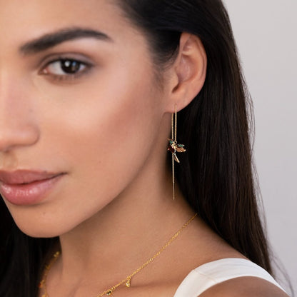 Crystal Hummingbird Earring