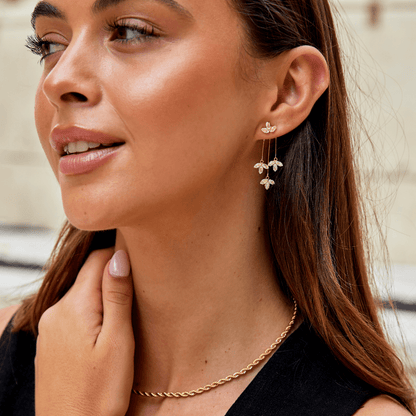 Lotus Crystal Earrings