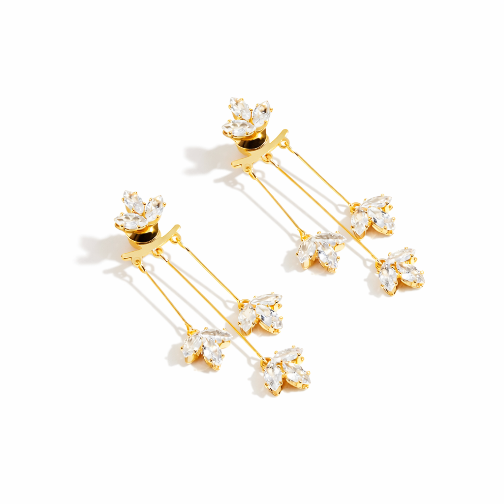 Lotus Crystal Earrings