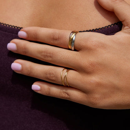 Elena Two-Tone Loop Ring