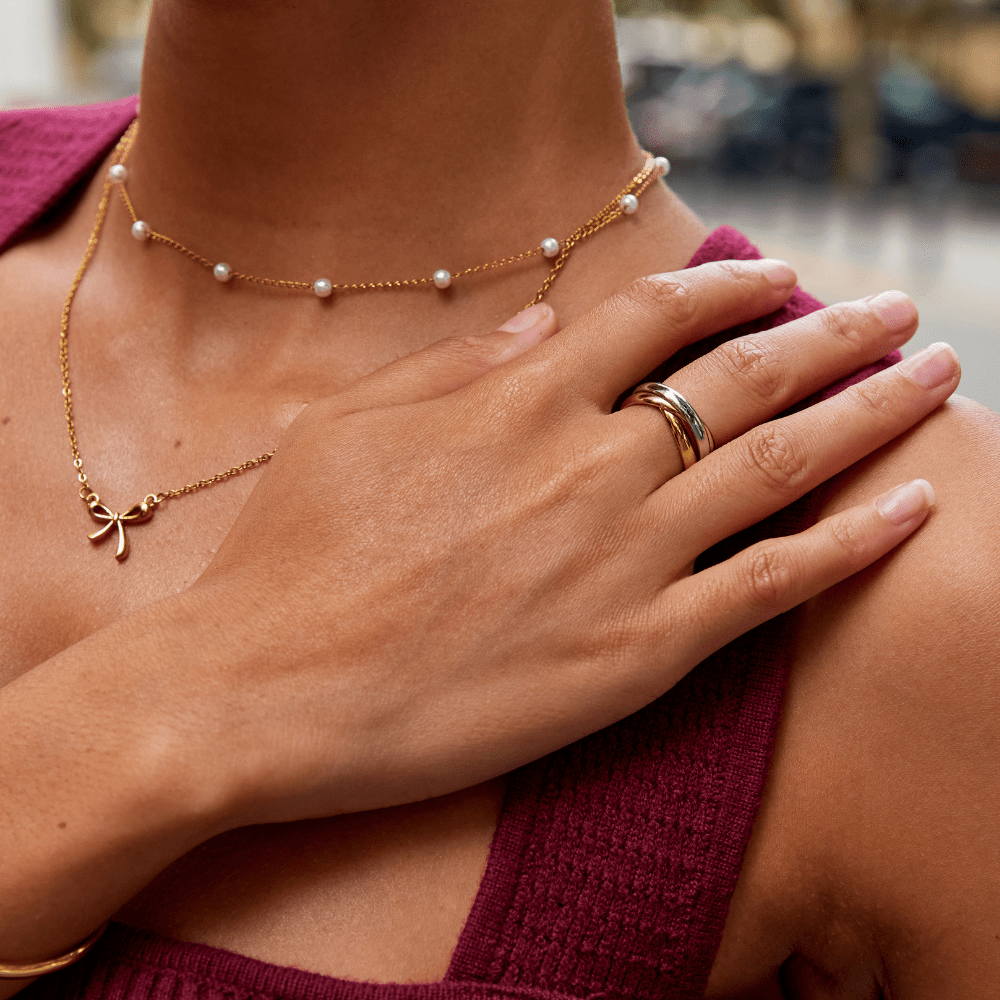 Elena Two-Tone Loop Ring