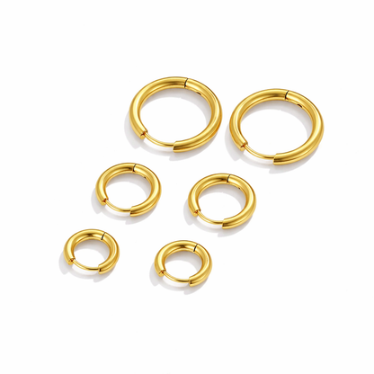 Gold Trio Mini Hoops Set