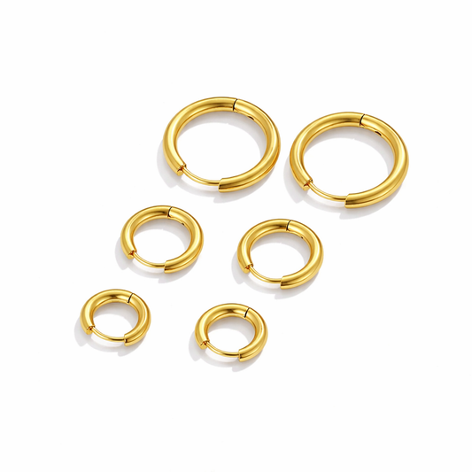 Gold Trio Mini Hoops Set