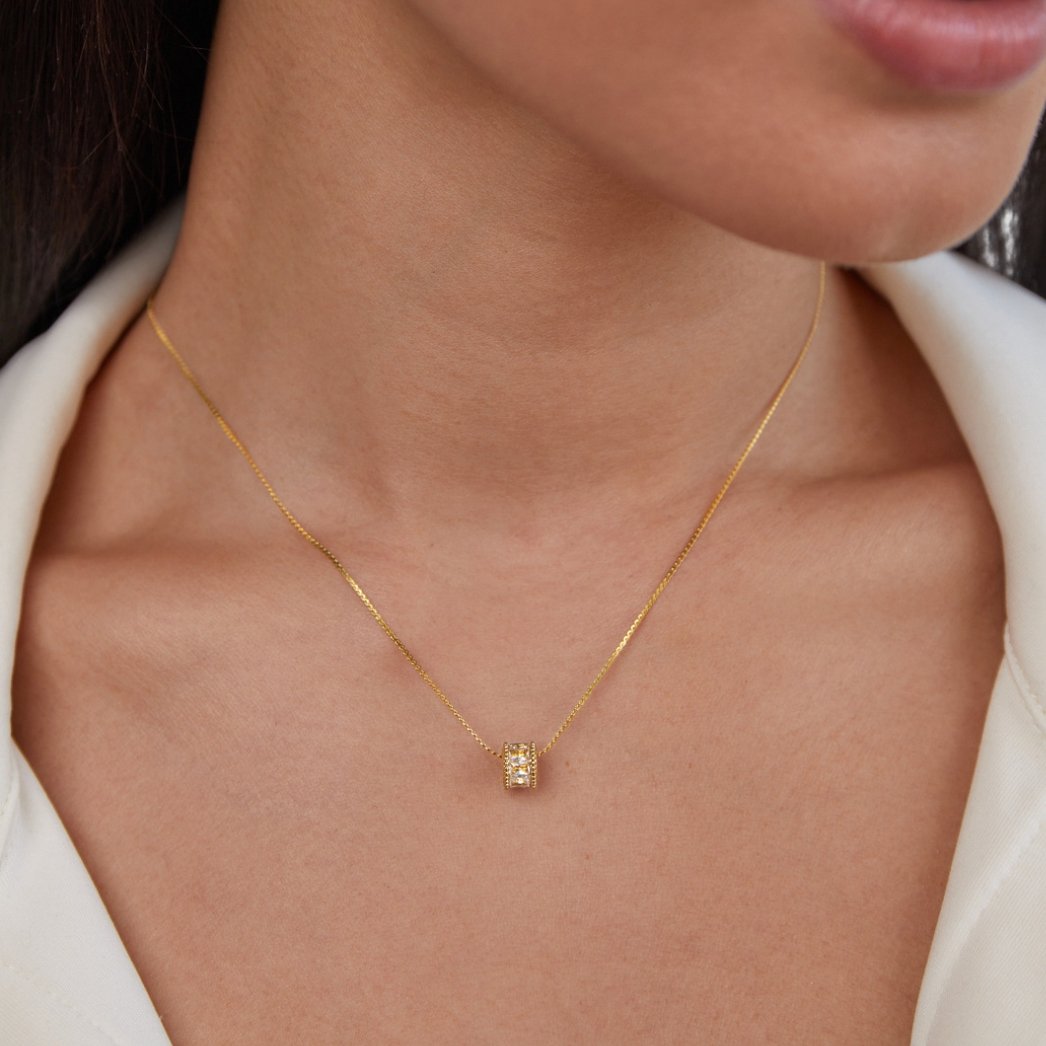Gigi Gold Crystal Necklace