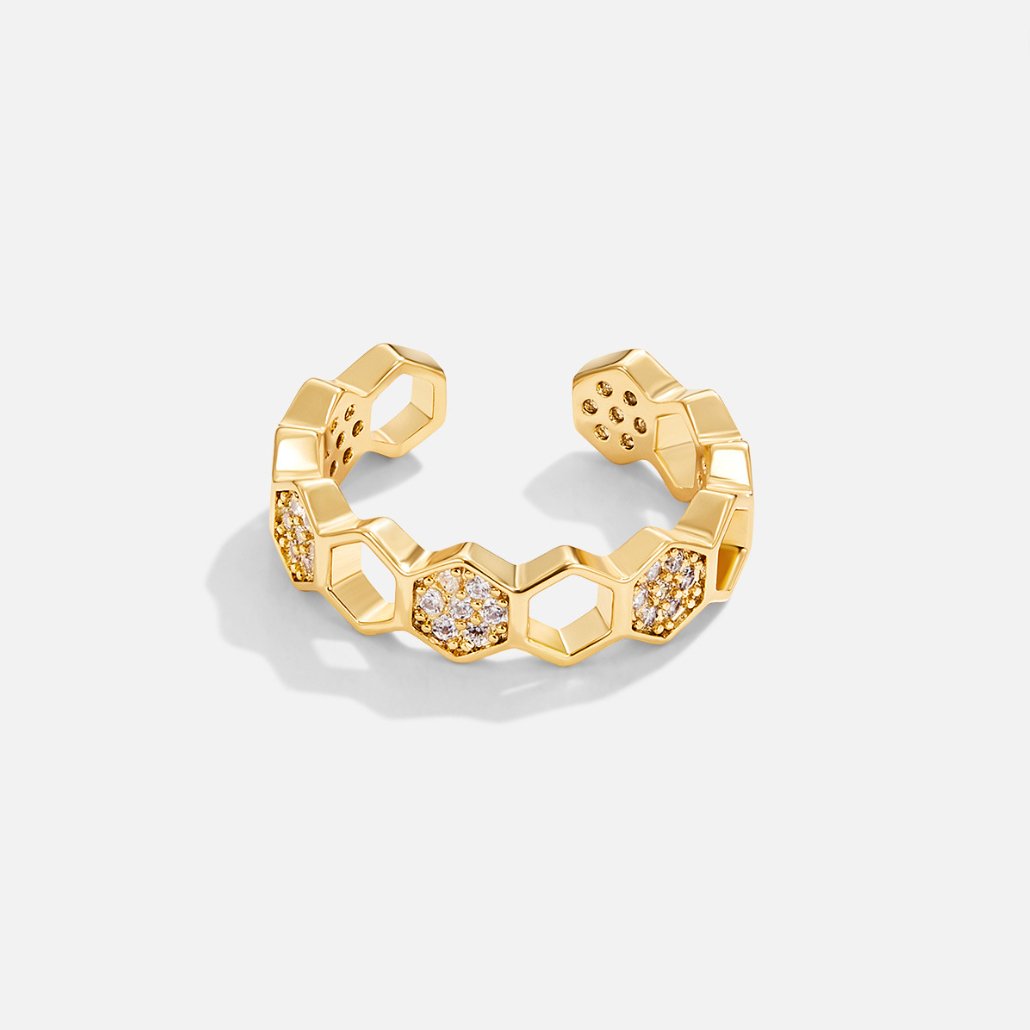 Honeycomb Gold Ring