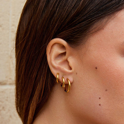 Gold Trio Mini Hoops Set