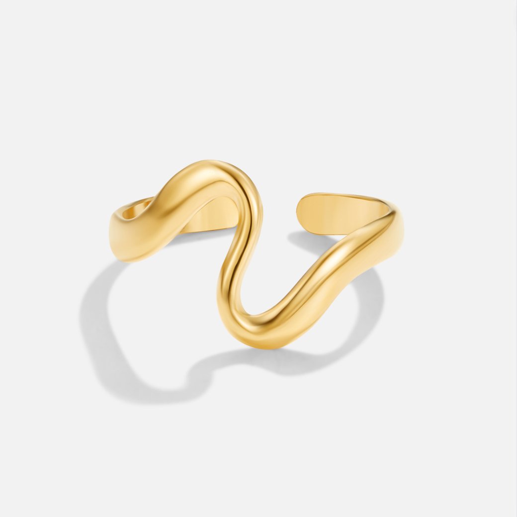 Twisted Wave Gold Ring