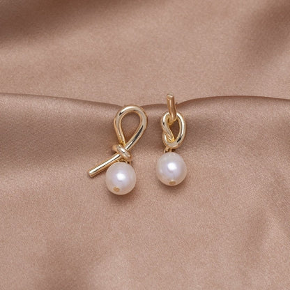 Pearl Bow Earrings