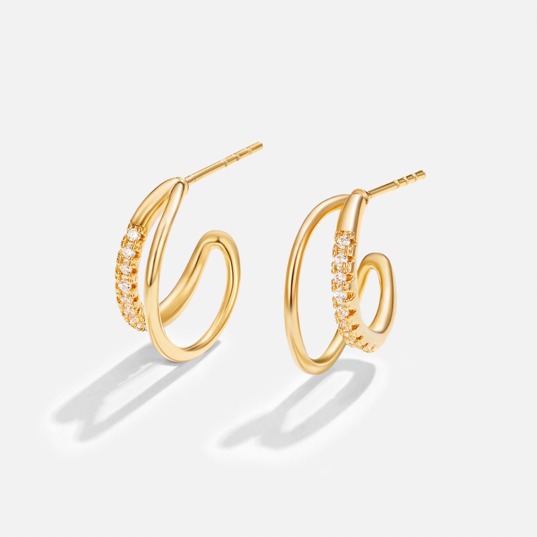 Leyla Crystal Hoops