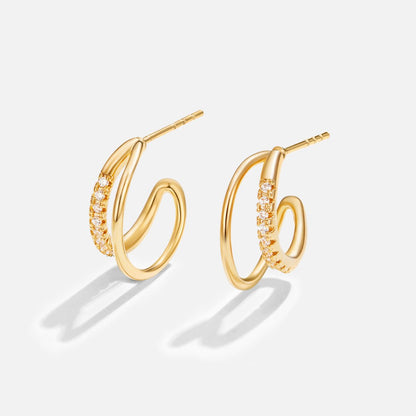Leyla Crystal Hoops