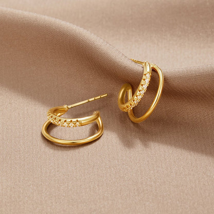 Leyla Crystal Hoops