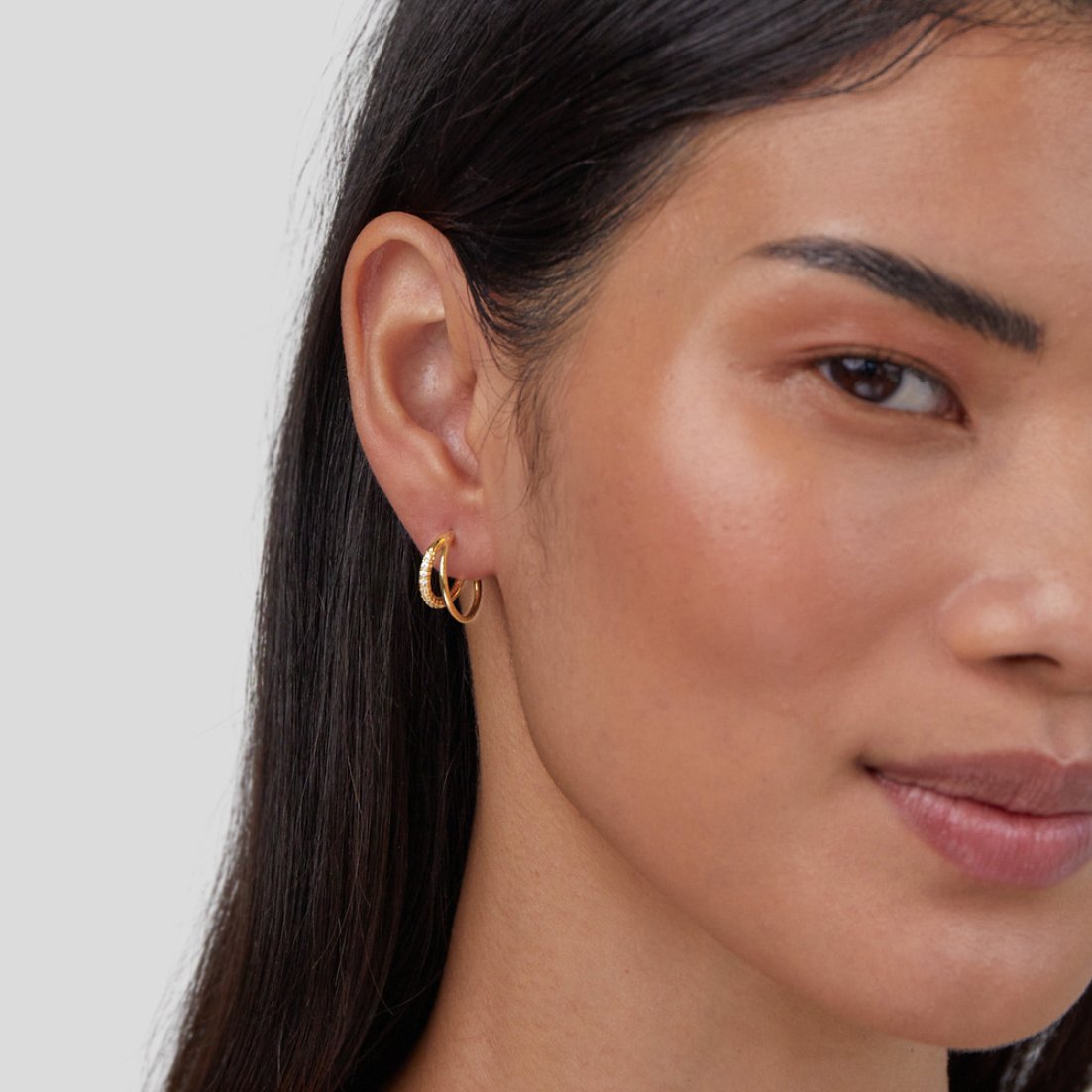 Leyla Crystal Hoops