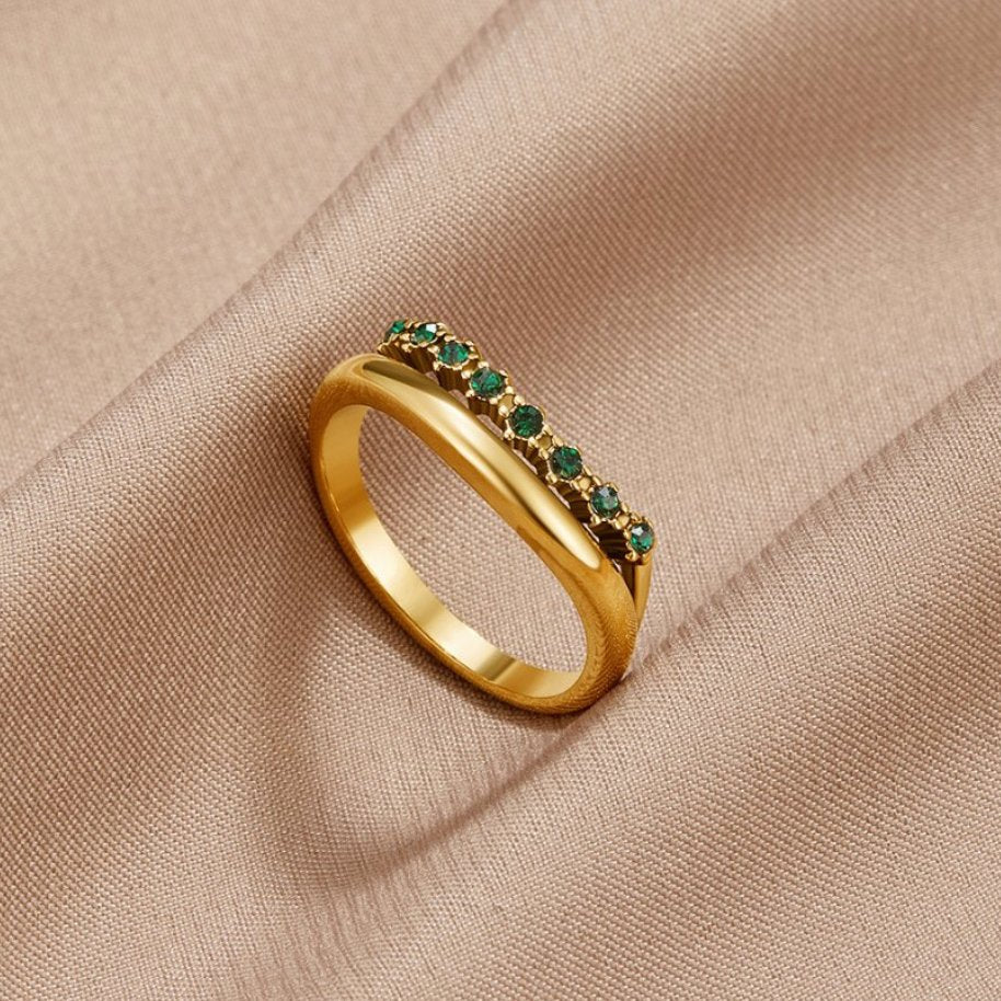 Marissa Emerald Green Ring