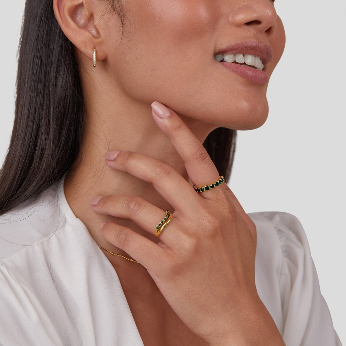 Marissa Emerald Green Ring