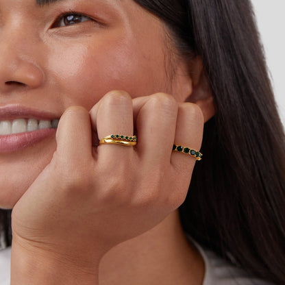 Marissa Emerald Green Ring