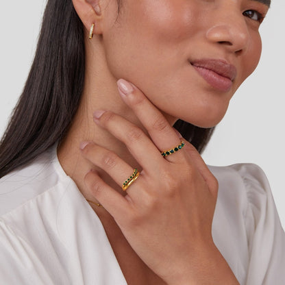Marissa Emerald Green Ring