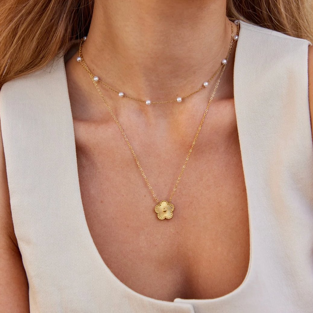 Nura Pearl Necklace 18K Gold