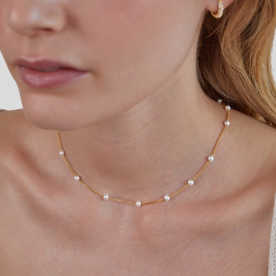 Nura Pearl Necklace 18K Gold