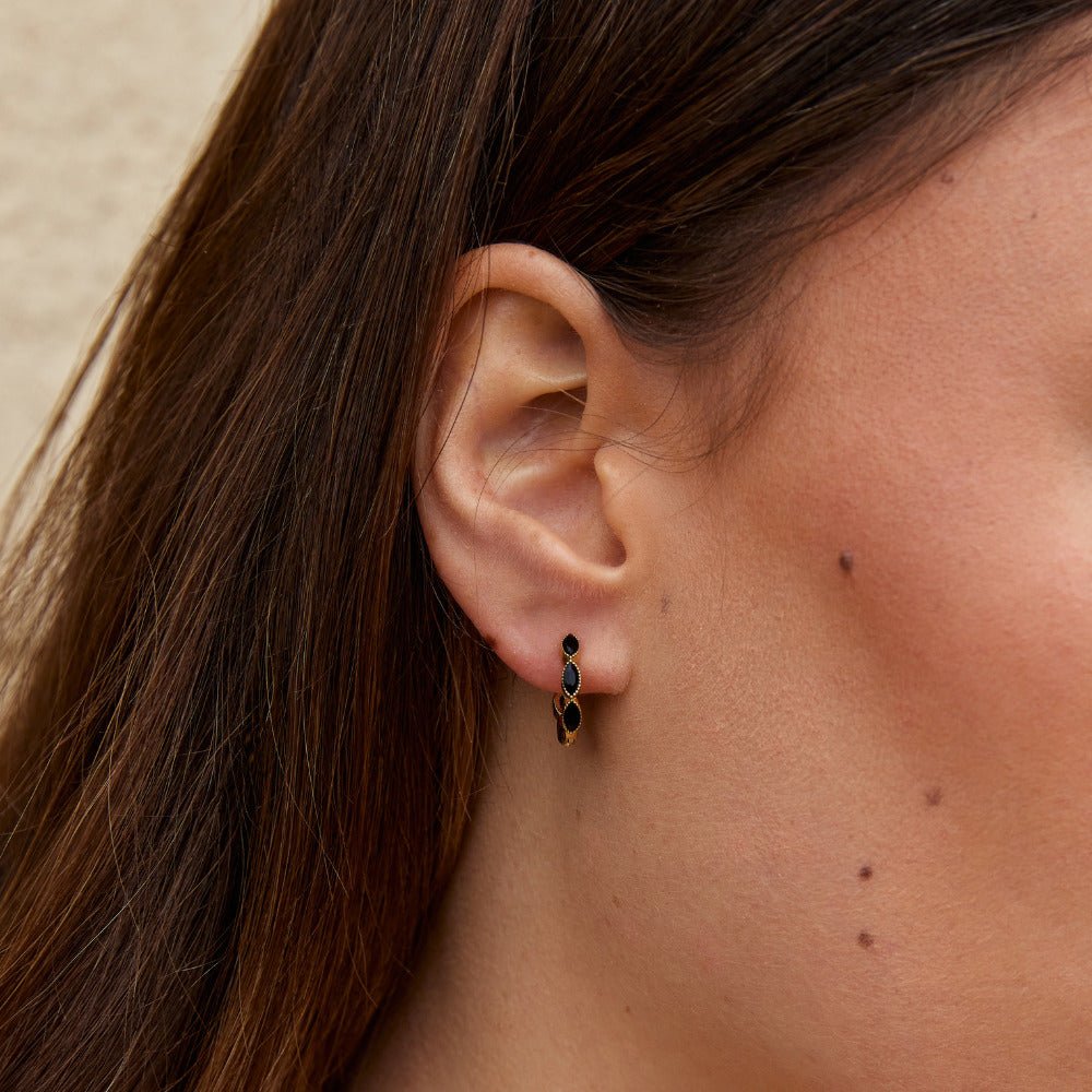 Onyx Mini Hoops