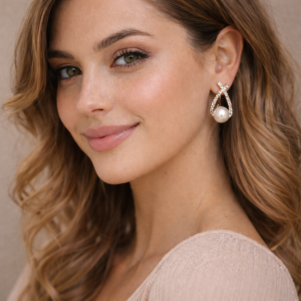 Pearl & Sequin Earrings